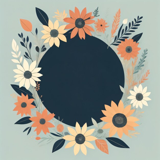 Floral paper cut template for card