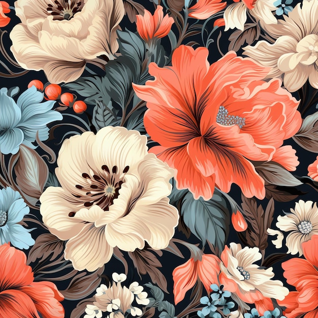 Floral Pattern background design seamless pattern