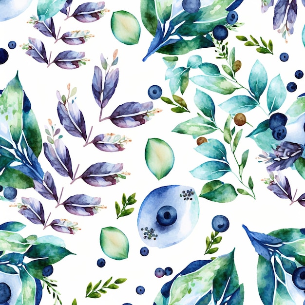 Floral pattern background watercolor