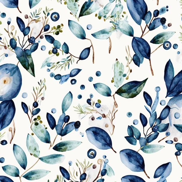 Floral pattern background watercolor