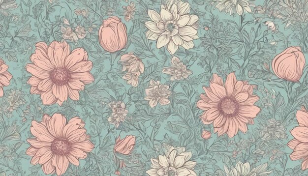 Photo floral pattern background