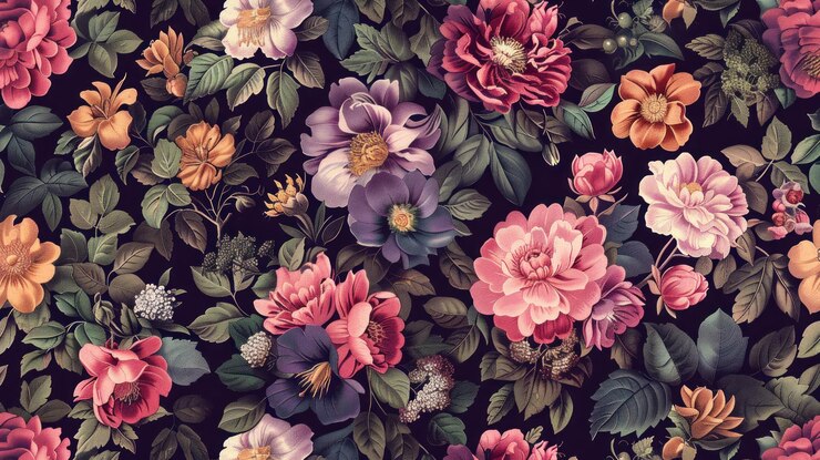Photo floral pattern background