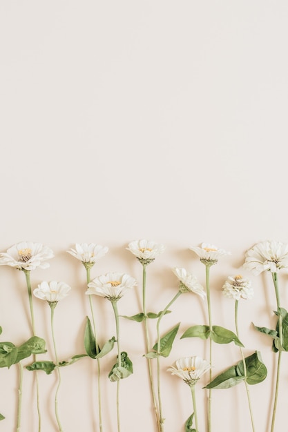 Floral pattern on beige surface