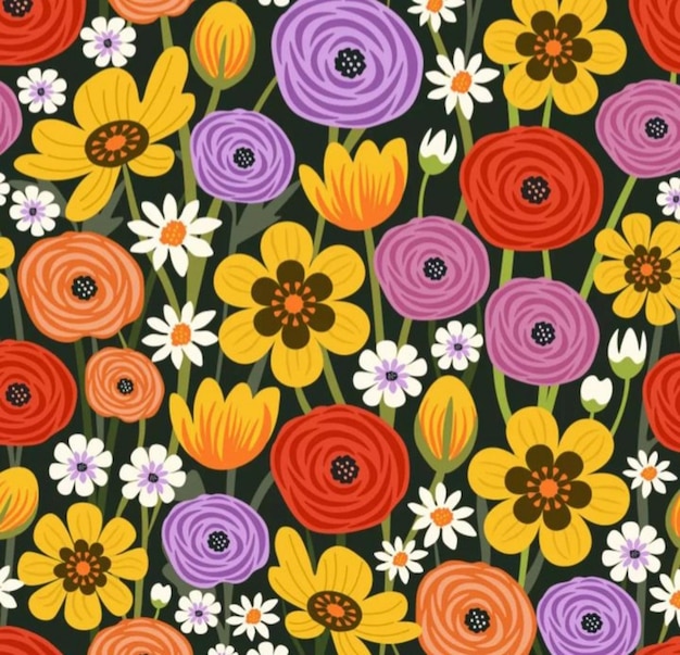 floral pattern blossom fabric textile design flower illustration