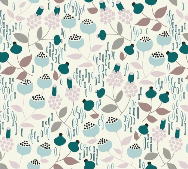 Photo floral pattern blossom fabric textile design flower illustration