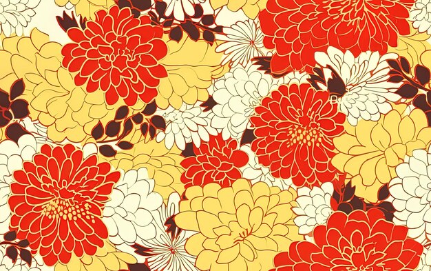 Photo a floral pattern by person