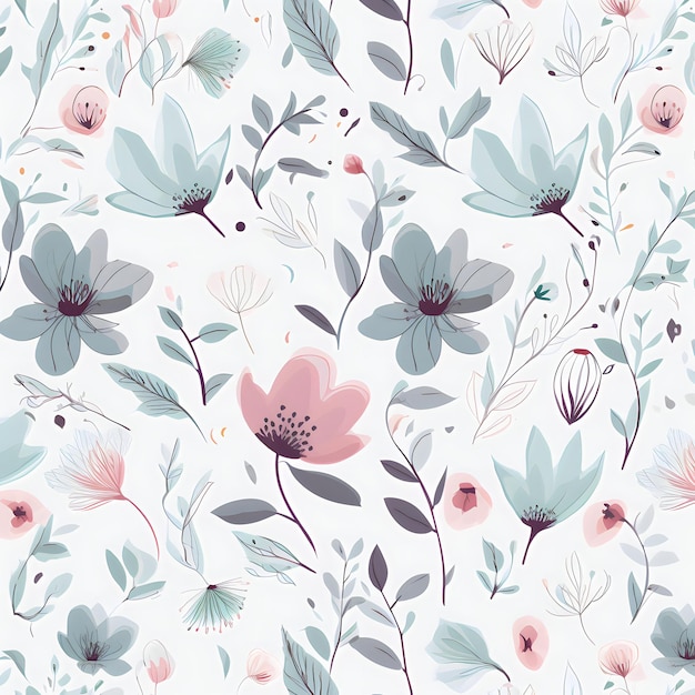꽃 패턴 디자인 꽃 섬유 인쇄 디지털 디자인