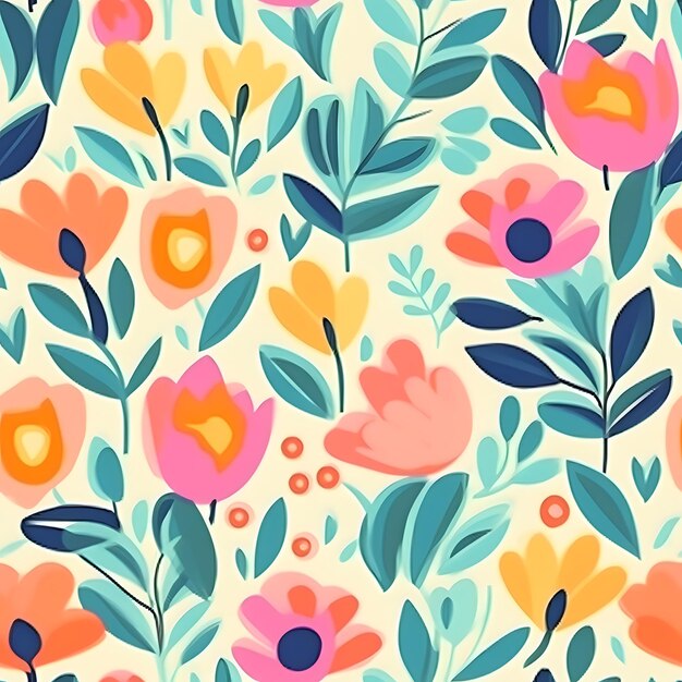 Floral pattern design flower textile print digital design