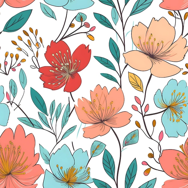 Floral pattern design flower textile print digital design