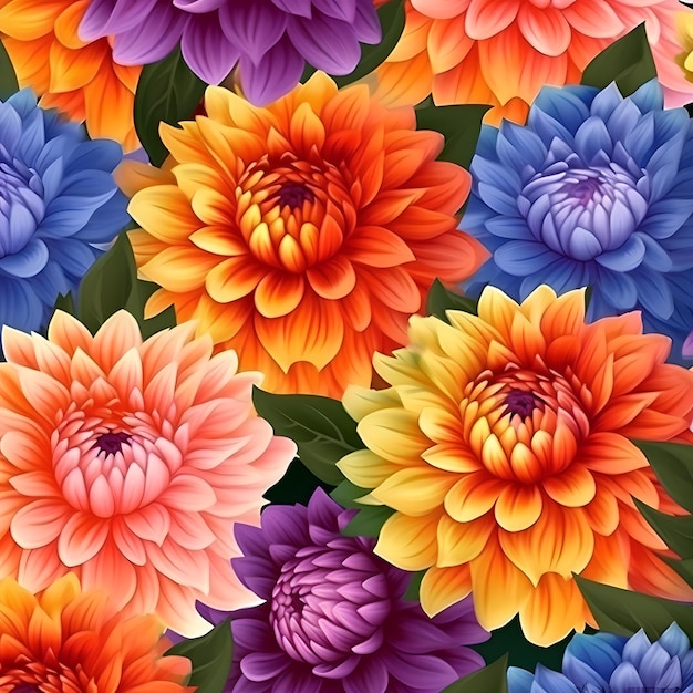Цветочный дизайн цветочной текстильной печати Цифровой дизайн