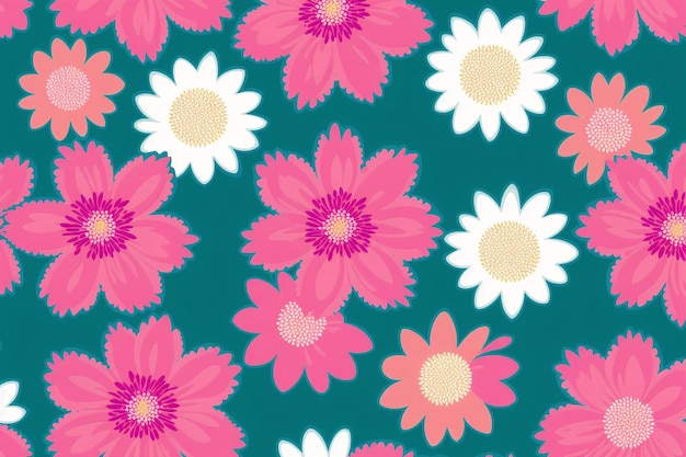 Floral pattern Enchanting Blooms A Captivating Floral Pattern Background Generative AI