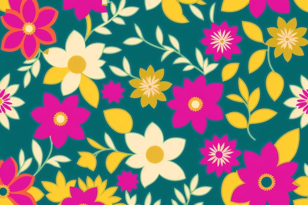Floral pattern Enchanting Blooms A Captivating Floral Pattern Background Generative AI