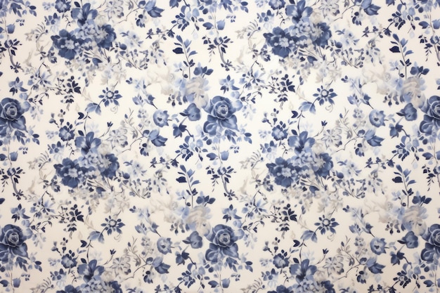 Floral pattern on glossy wallpaper