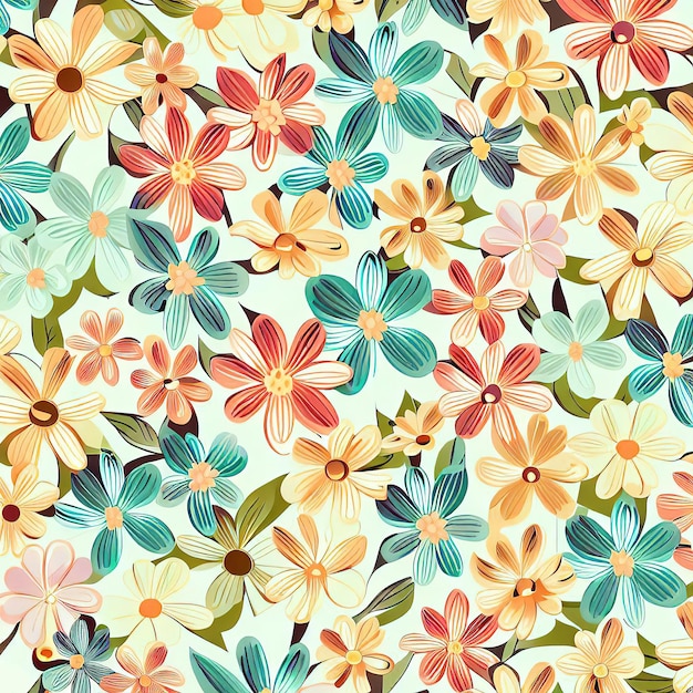 Photo floral pattern vegetation