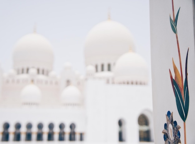 Photo floral pattern on wall against mosque