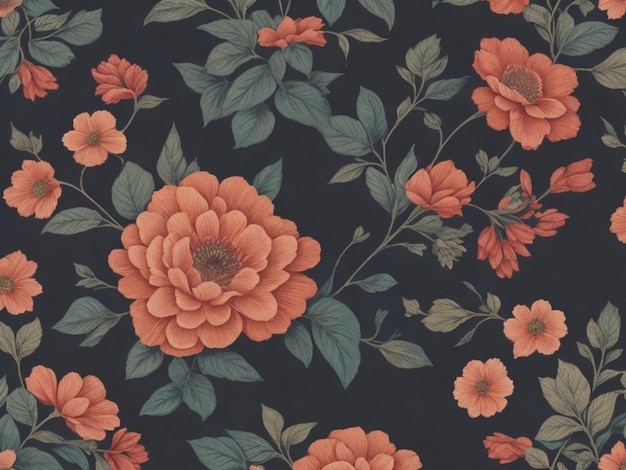 Photo floral pattern for wallpaper