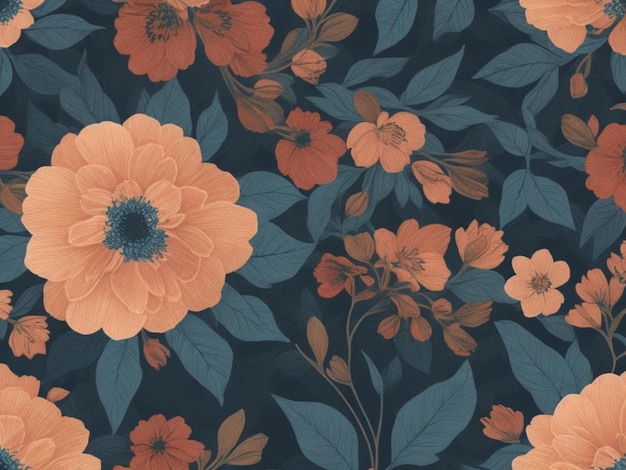 Floral pattern for wallpaper