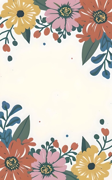 A floral pattern with leaves and flowers