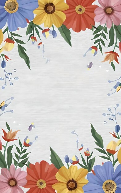 A floral pattern with leaves and flowers