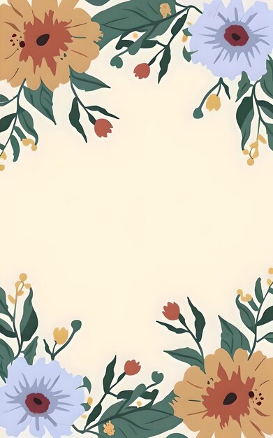 A floral pattern with leaves and flowers