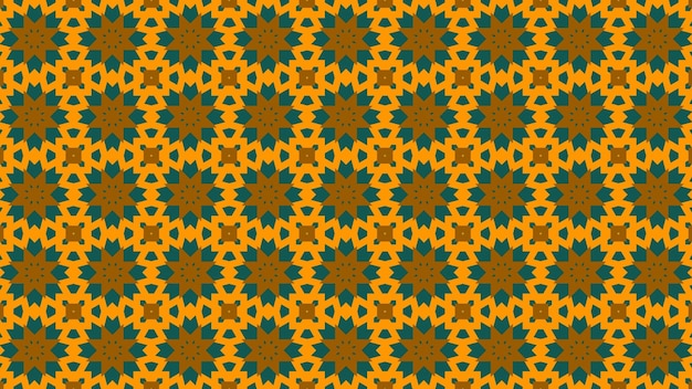 floral pattern on a yellow background.