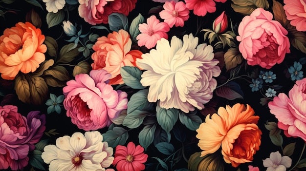 Photo floral patterns background