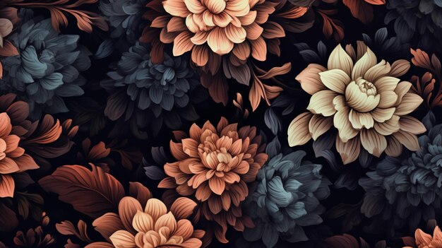 Photo floral patterns background