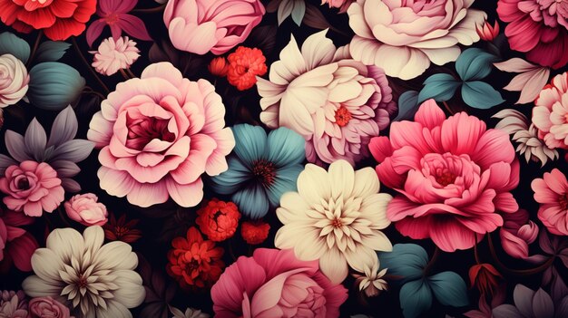 Photo floral patterns background