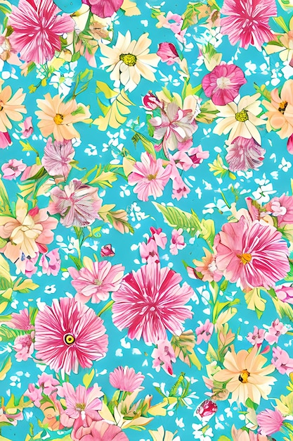 Floral patterns colorful background