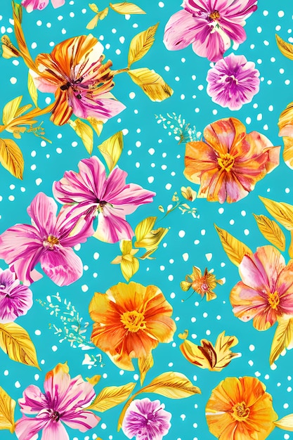 Floral patterns colorful background