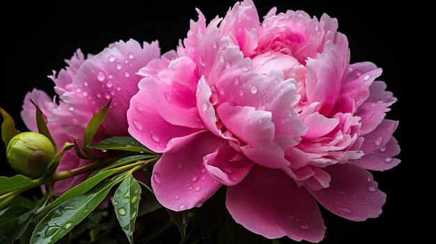 Photo floral pink peonies