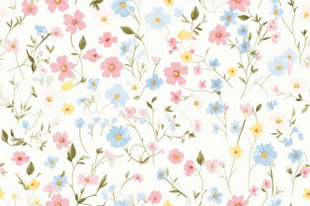 Photo a floral seamles pattern