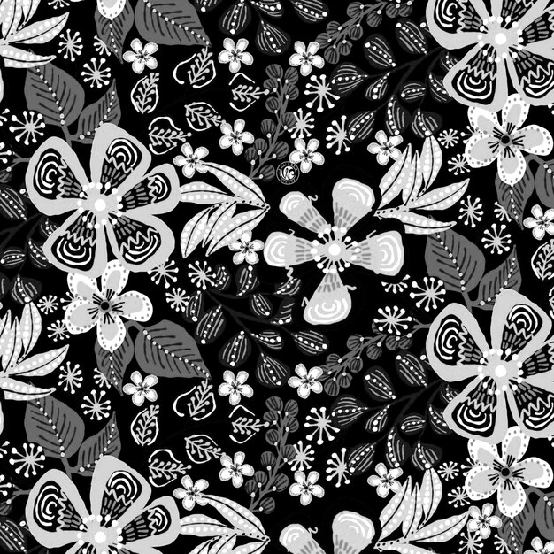 floral seamless pattern art design illustration background