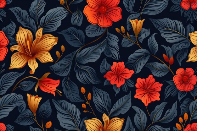 floral seamless pattern background