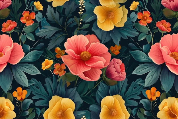 floral seamless pattern background