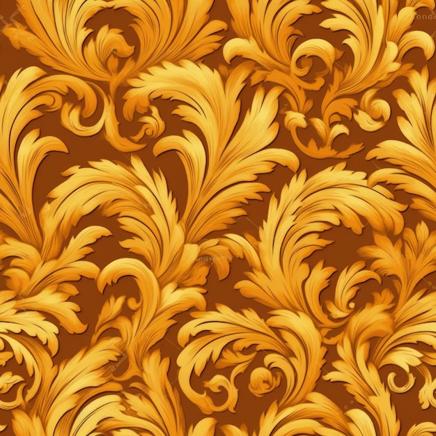 Photo floral seamless pattern baroque style