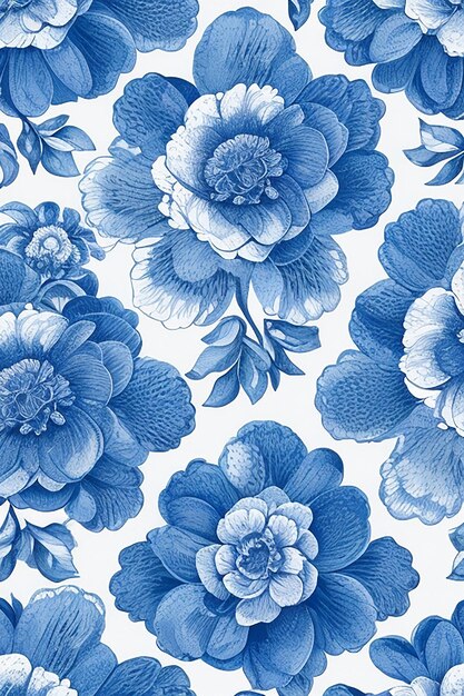 A floral seamless pattern design AI generated art