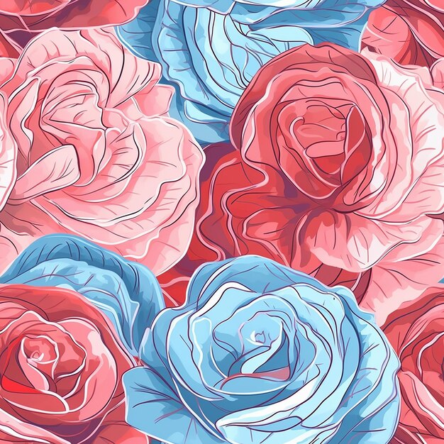 Photo floral seamless pattern designs vector