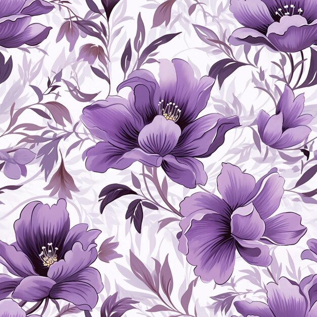 Floral seamless pattern flower background ornamental tile