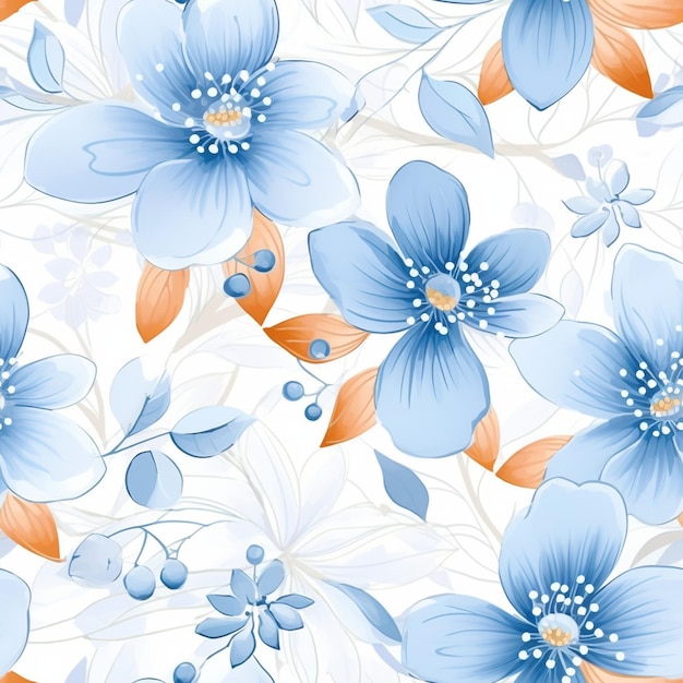 花のシームレスパターン 花の背景の装飾タイル