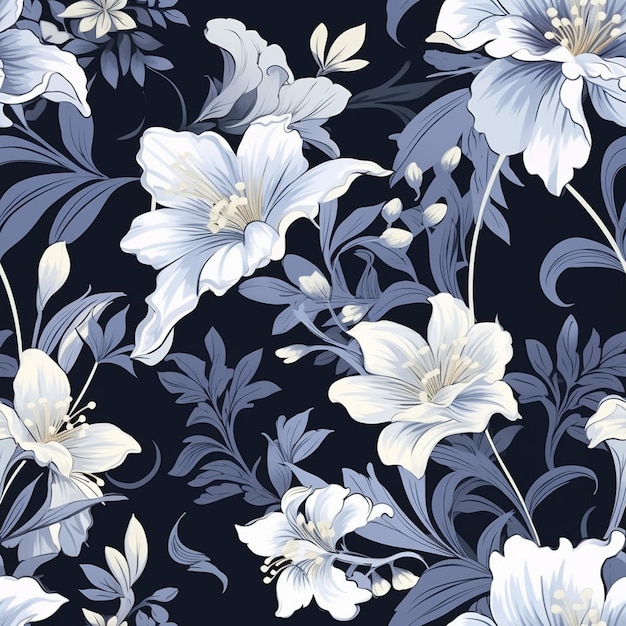 Floral seamless pattern Flower background ornamental tile