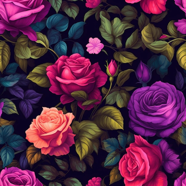 floral seamless pattern illustration