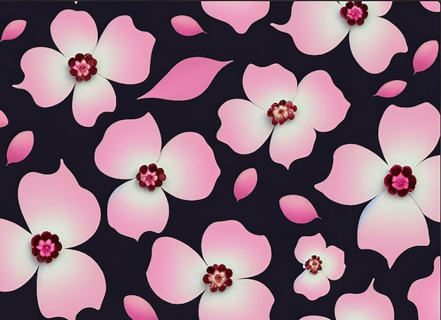 Floral seamless pattern for textile fabric