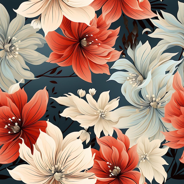 Floral seamless pattern with flower for print and textile