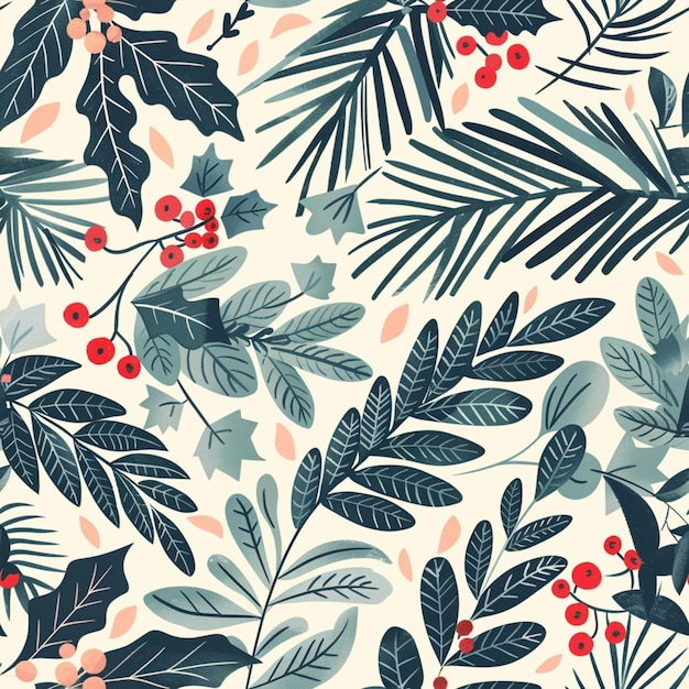 Photo floral seamless pattern