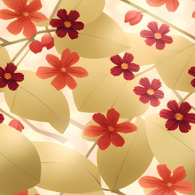 Floral seamless pattern di ripetizione fiori di design per la stampa di tessuti di design tessile generative ai