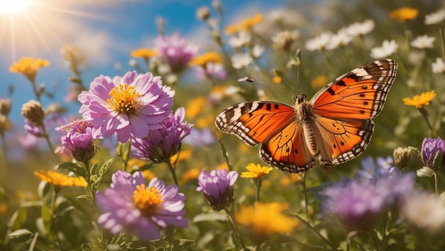 Floral Splendor A CloseUp Portrait of Spring's Enchantment