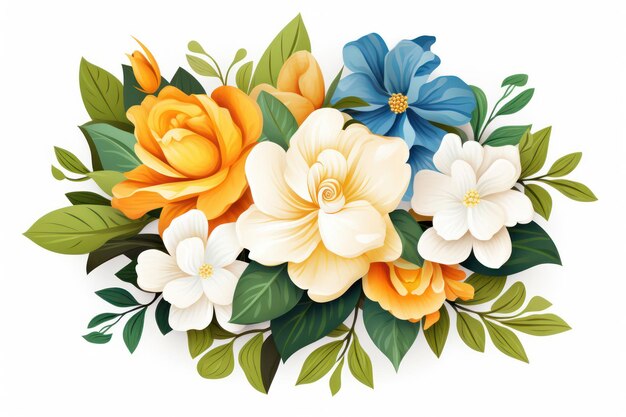 写真 ヴィンテージ ホワイト ブルーム カード の 装飾 的 な 結婚 束 に 飾り られ て いる 美しい 水彩 の 花