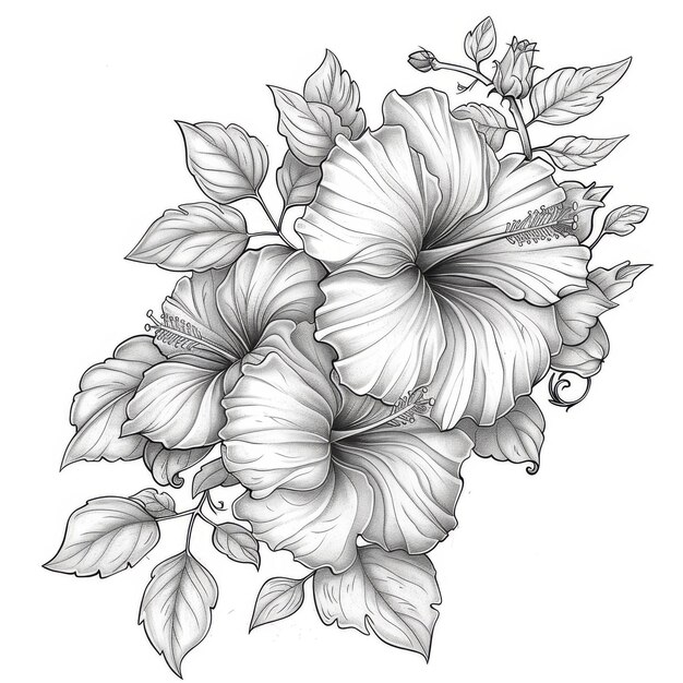 A floral tattoo coloring page