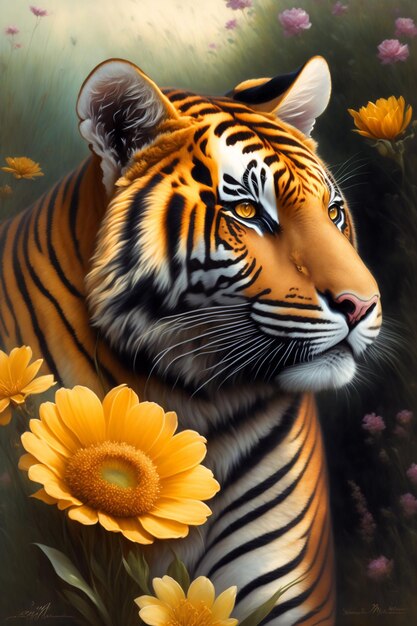 Floral tiger